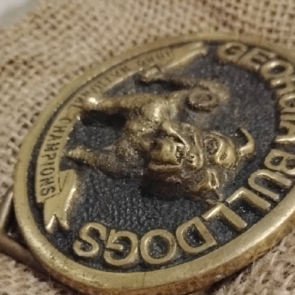 Georgia Bulldogs Gold Belt Buckle - Picture 6 of 7